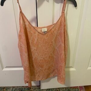 Pink Snakeskin Silk Tank